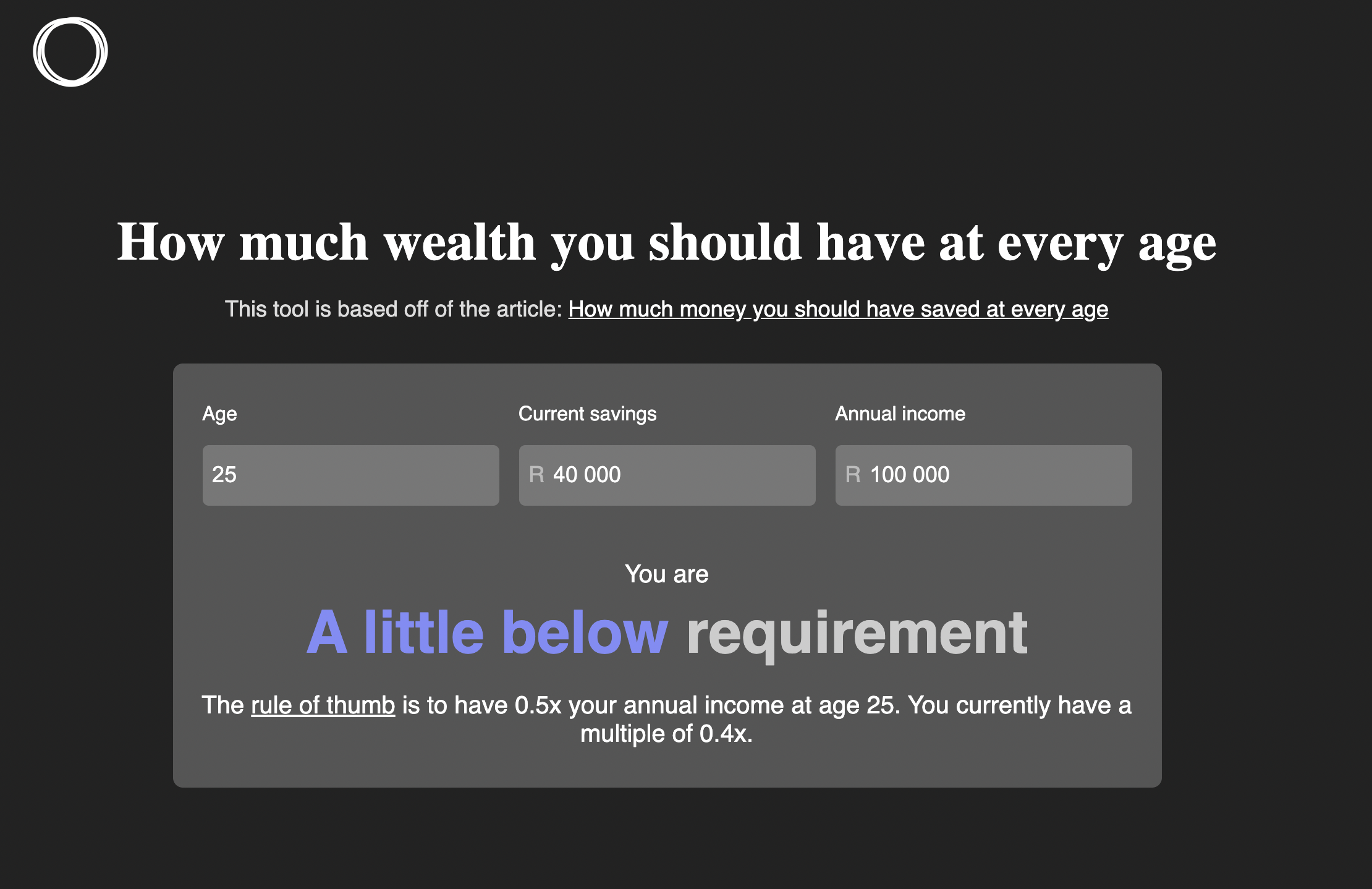 Wealth calculator by age | How much wealth you should have at every age ...
